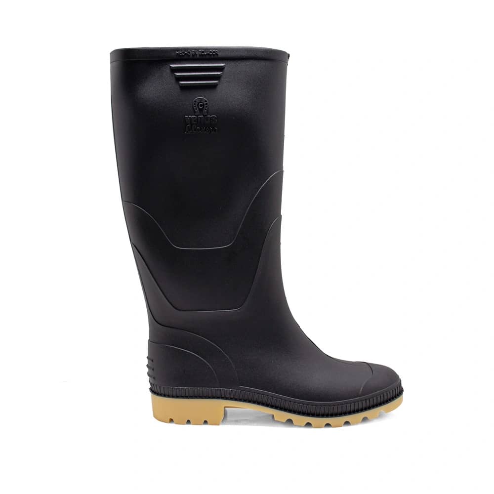 Bota Llanera Negro Amarillo Tallas 34 - 45 | Caña alta para campo