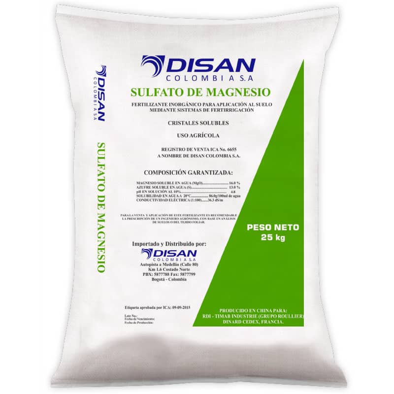 Fertilizante Sulfato De Magnesio x 25 Kg - Disan