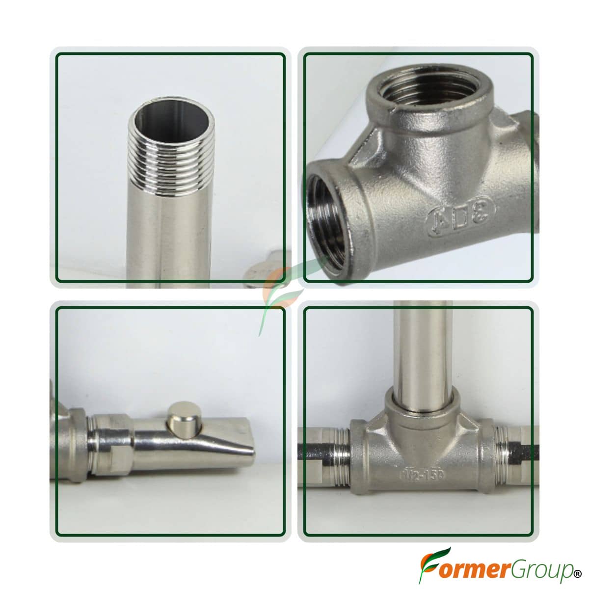 Kit Bebedero Lechones Doble Botón 1/2 T 10cm Acero Inox