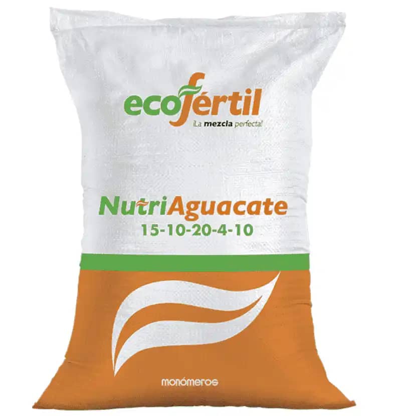 Fertilizante Nutriaguacate 15-10-20-4 x 50 kg