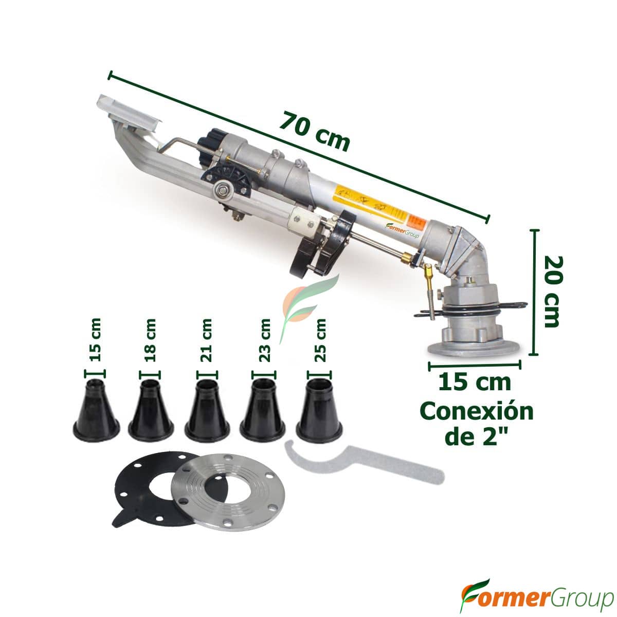 Rociador Agrícola 2” 360° Ajustable