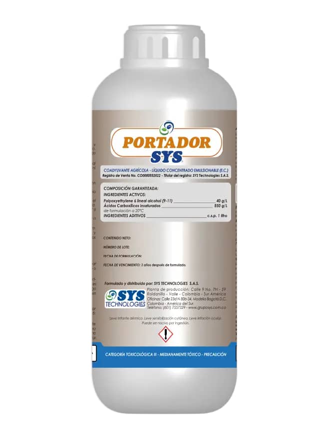 Portador SYS 1L coadyuvante mejora aplicaciones