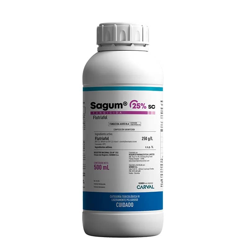 Sagum 25 SC 500 ml - Fungicida sistémico con flutriafol para cultivos