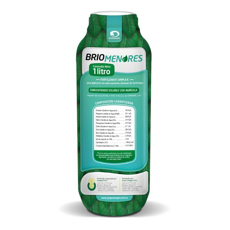 Briomenores 1 Lt – Microelementos Quelatados para Cultivos