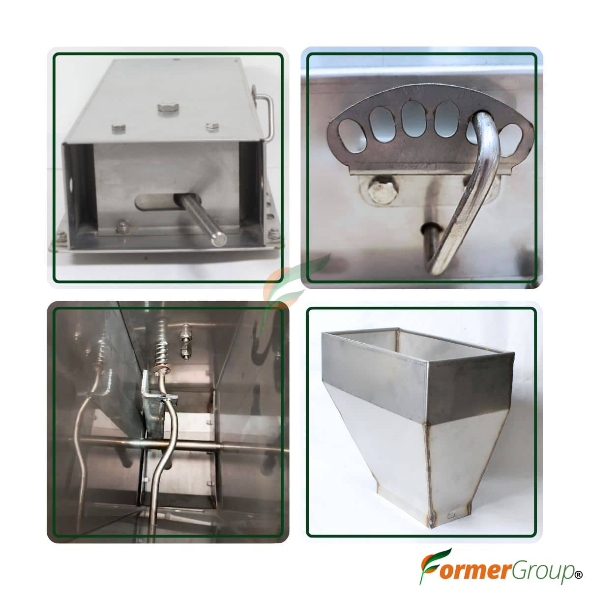 Dispensador Alimento Cerdas Acero | Jaula Paridera