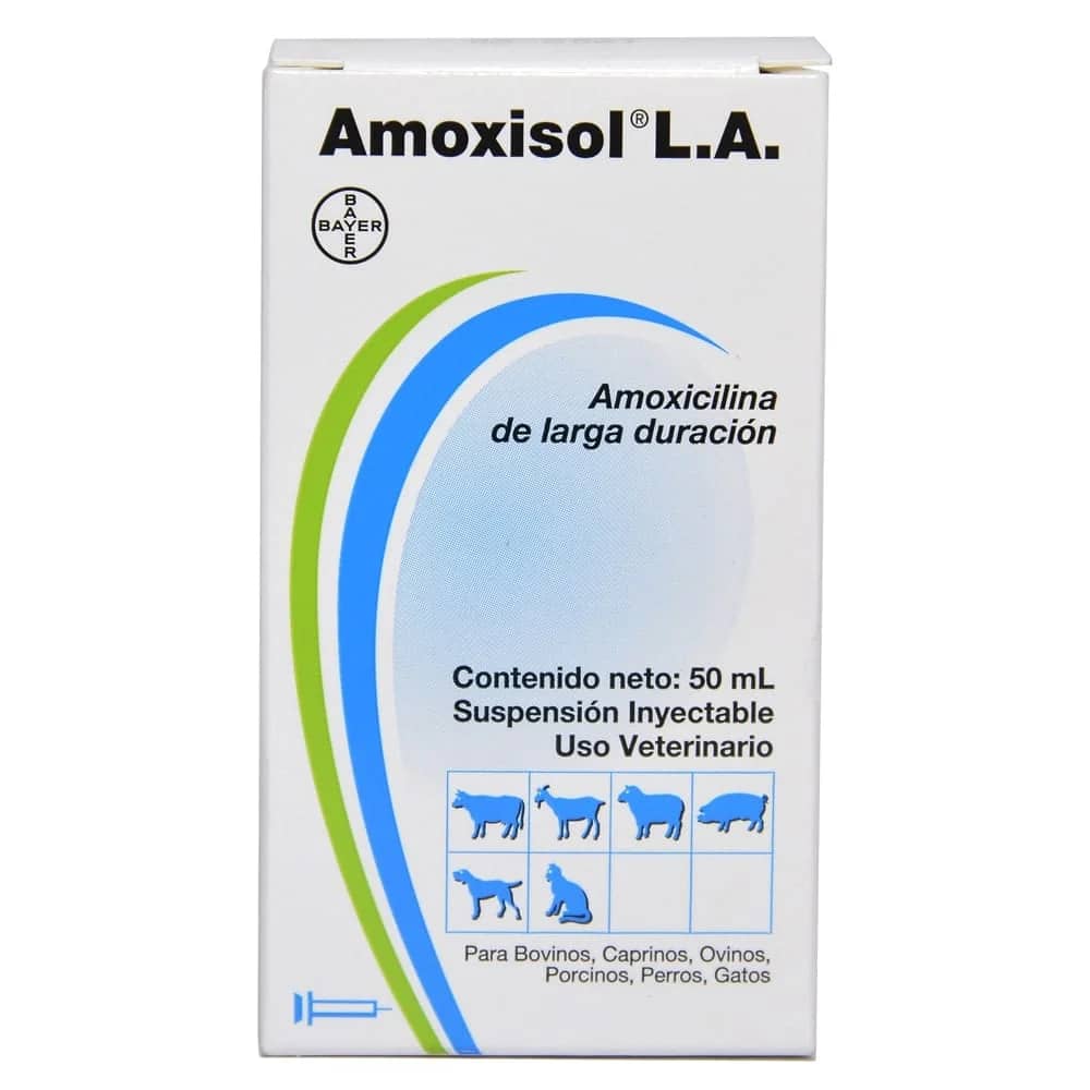 Amoxisol L.A. 100 CC – Antibiótico veterinario acción prolongada