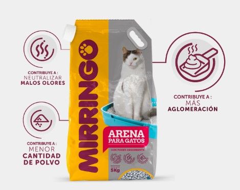 Arena para gatos x 5 kg - Mirringo
