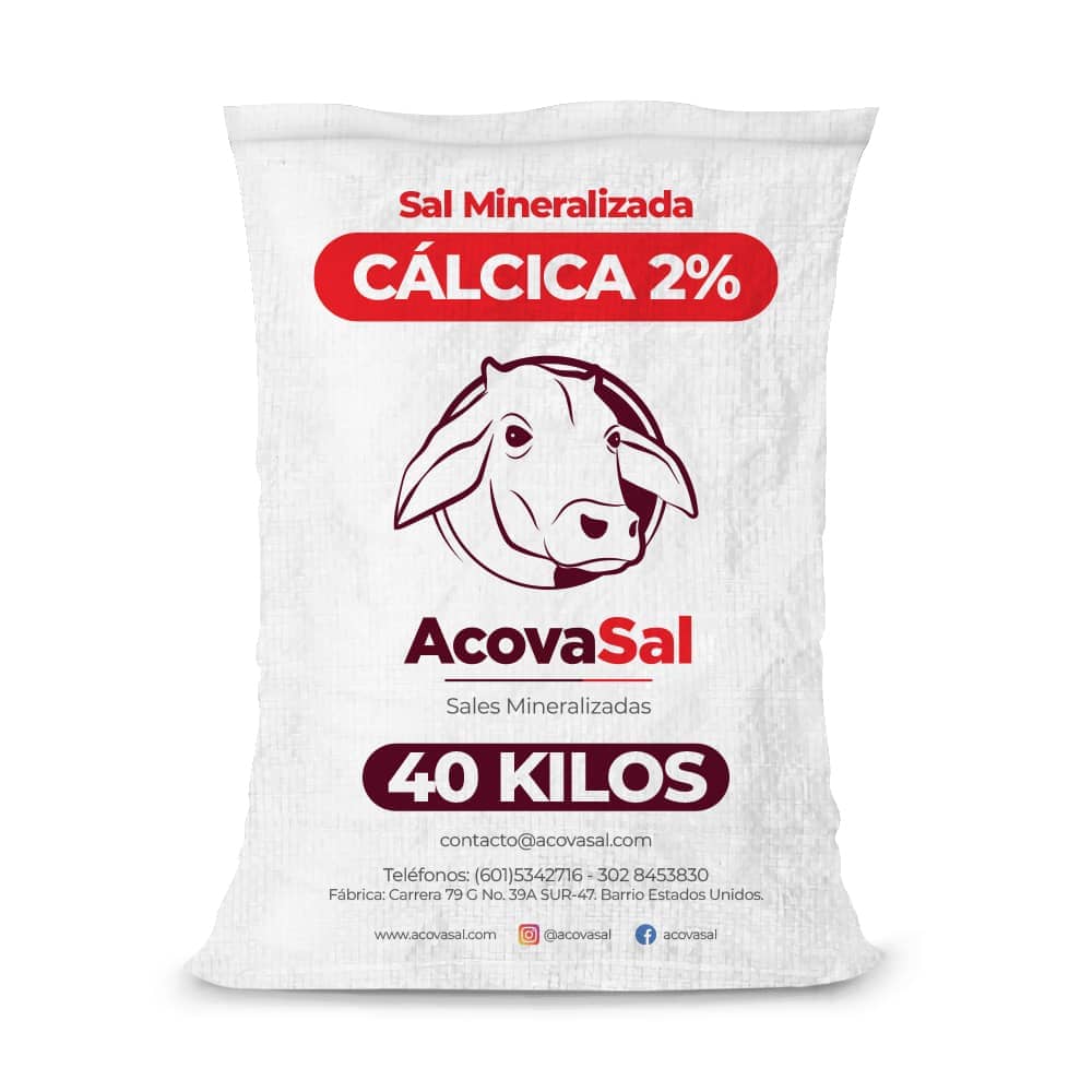 Sal Mineralizada Medicada Cálcica 2 % x 40 Kg