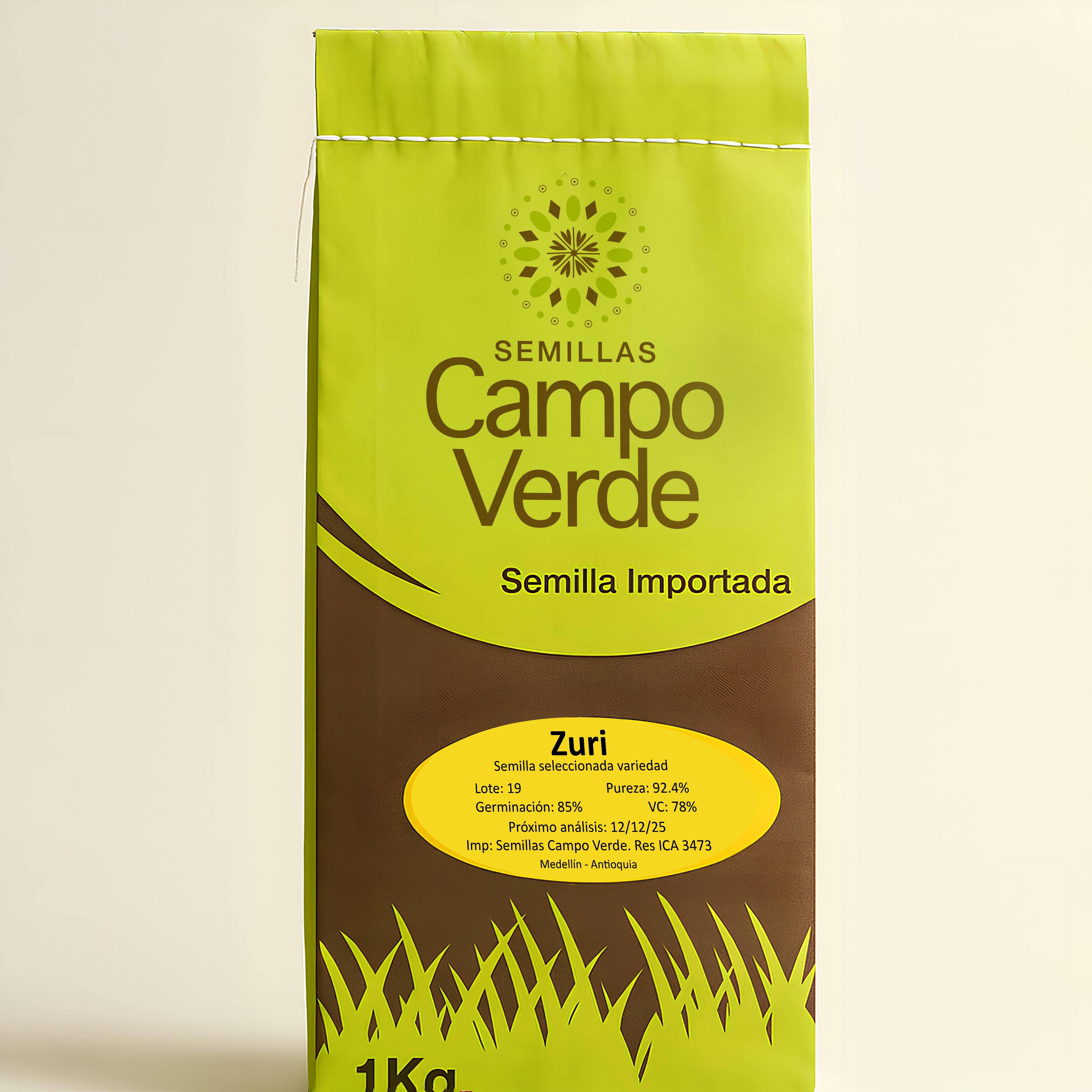 Semilla de pasto Panicum Zuri – Pureza 92,4% – VC 78% – Importada de Brasil