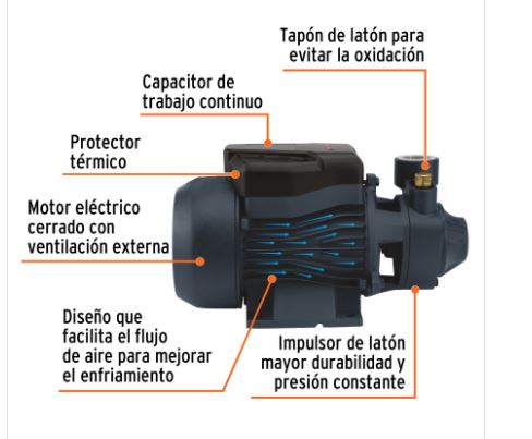 Bomba periférica 1HP - Truper