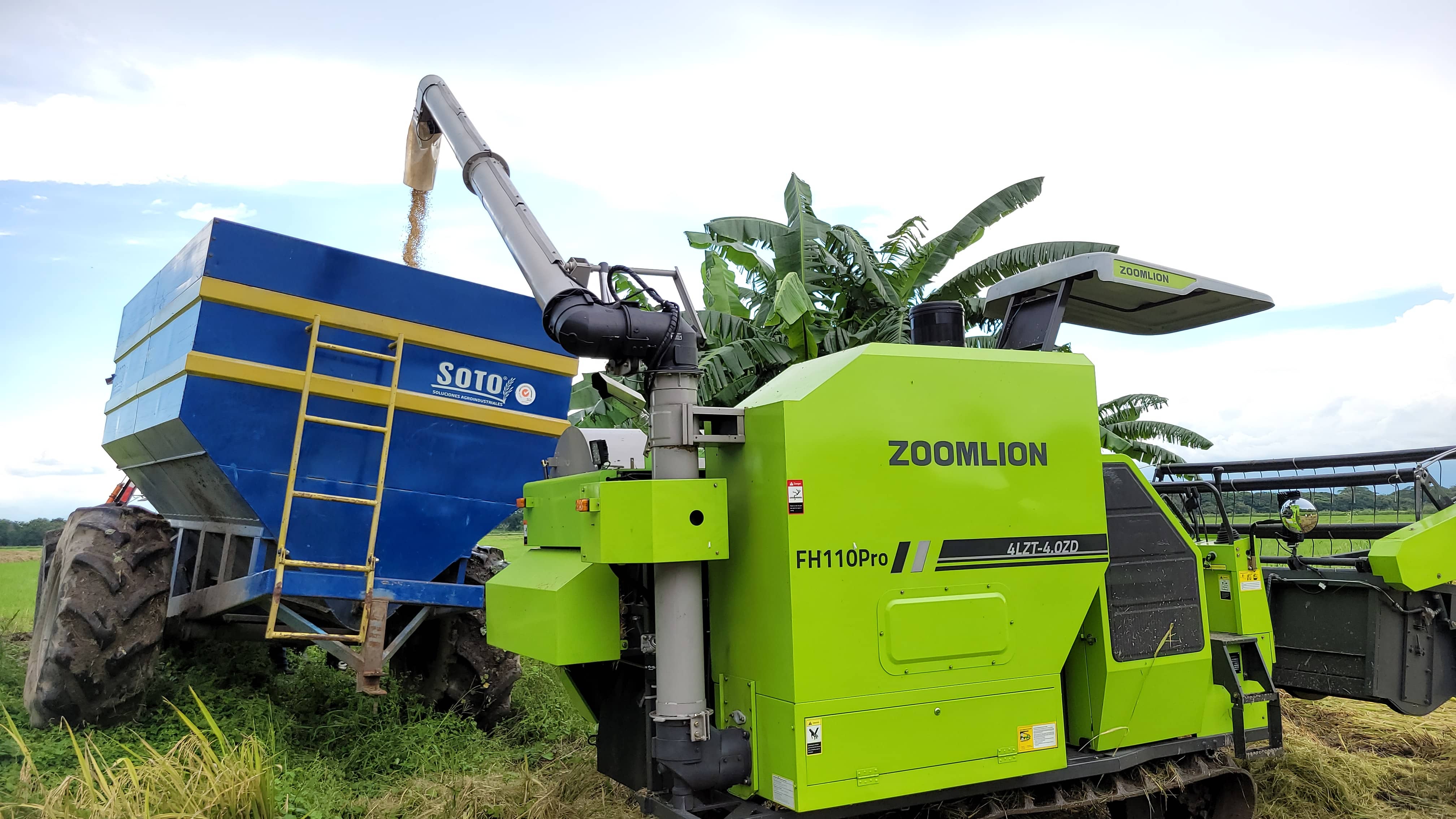 Combo Tractor RN 904/1104 + Cosechadora FH110Pro + Remolque Granelero
