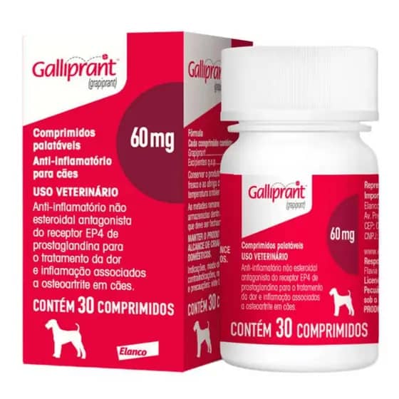 Galliprant 60 mg 30 tabletas Elanco | Anti-inflamatorio para perros