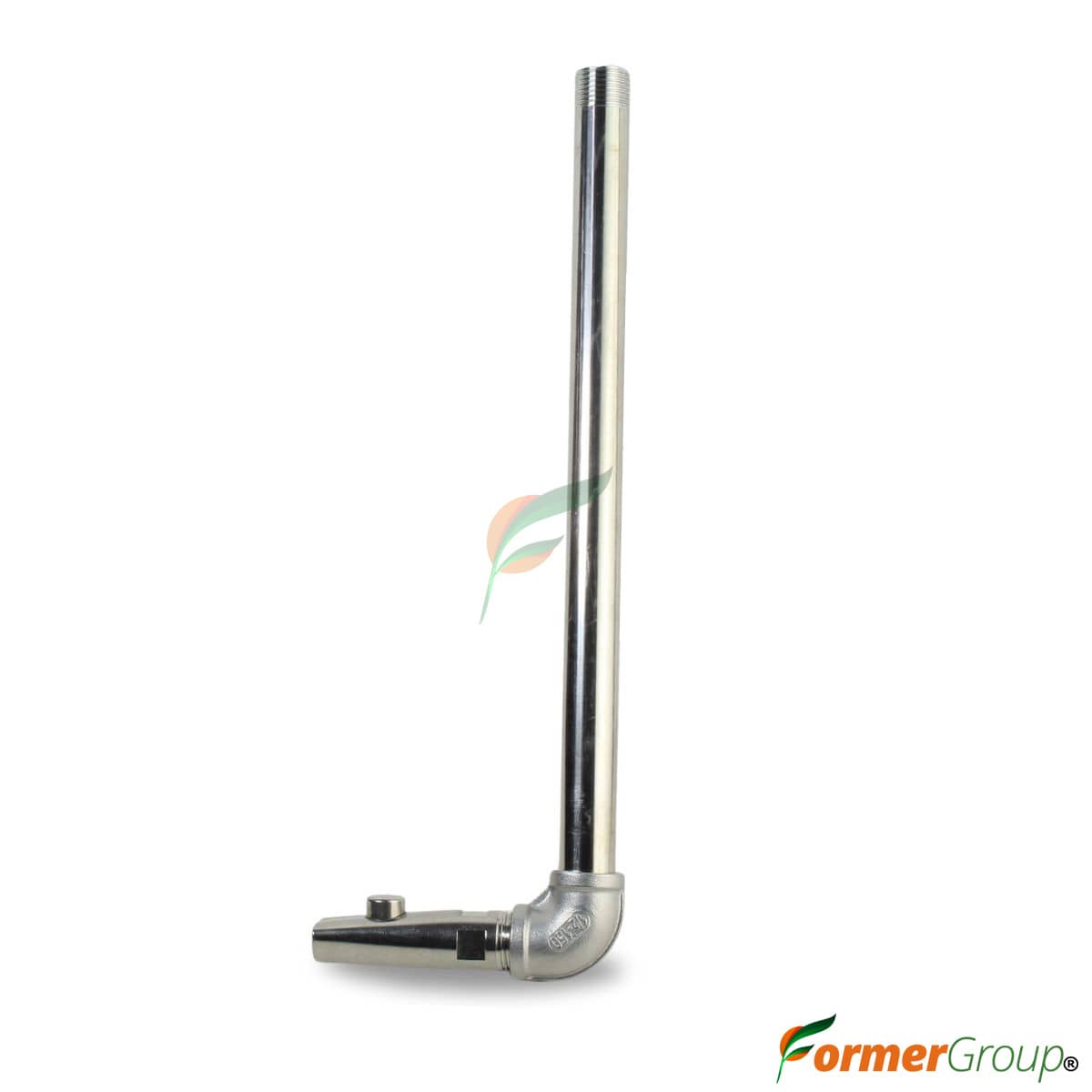 Kit Bebedero Cerdas Botón 1/2 Codo Tubo 30cm Acero