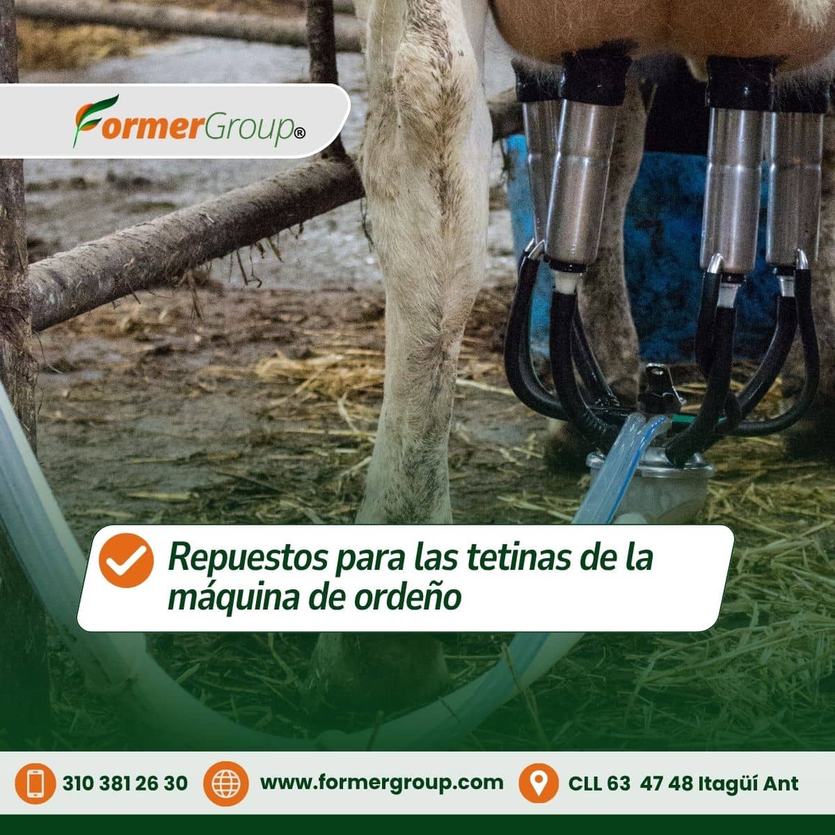 Pezonera de Silicona para Ordeño de Pistón - Kit de Repuestos