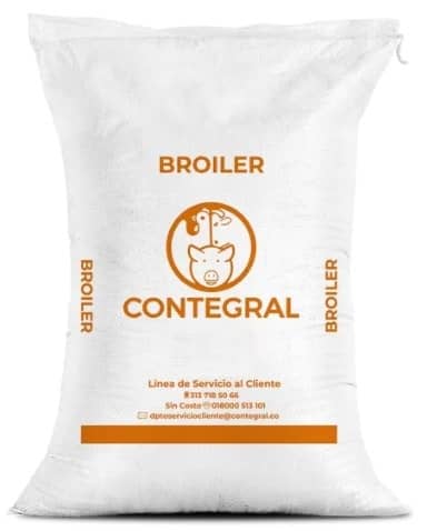 Alimento para aves Broiler 20 x 1 kg - Contegral