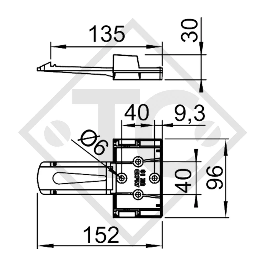 Soporte plastico para tacos por unidad (UK 10 K-2)