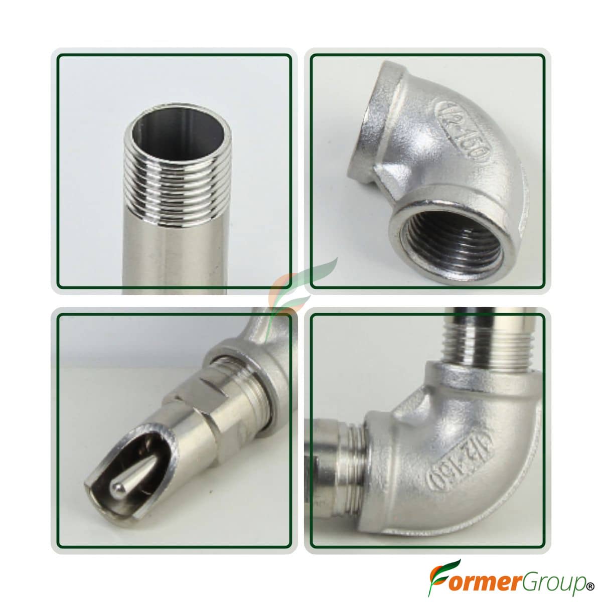 Kit Bebedero Lechones Chupo Interno 1/2 Codo 50cm Acero