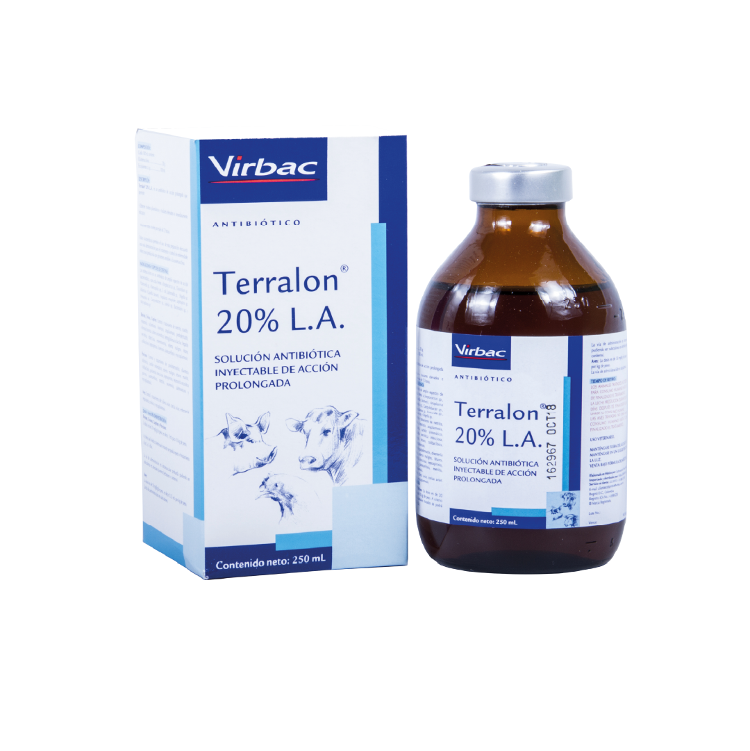 Antibiótico Terralon 20% L.A. x 250 Ml