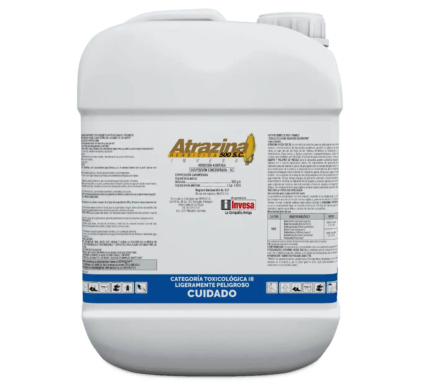 Herbicida Atrazina 500 Sc x 10 Lt