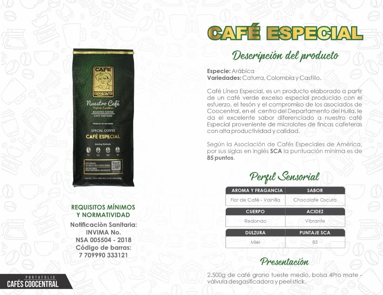 Café Especial x 2500 Gr