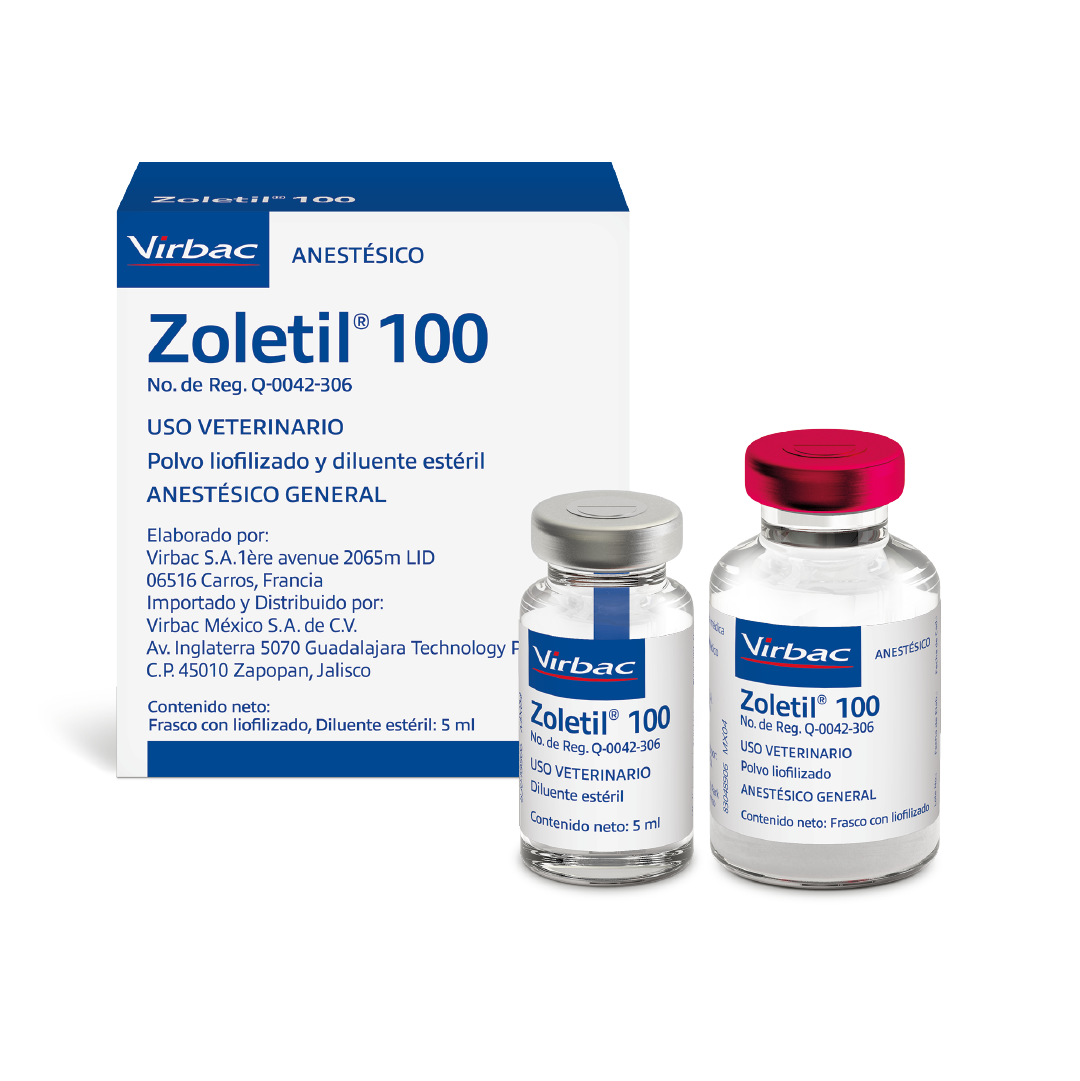 Anestésico Zoletil 100 x 5 Ml