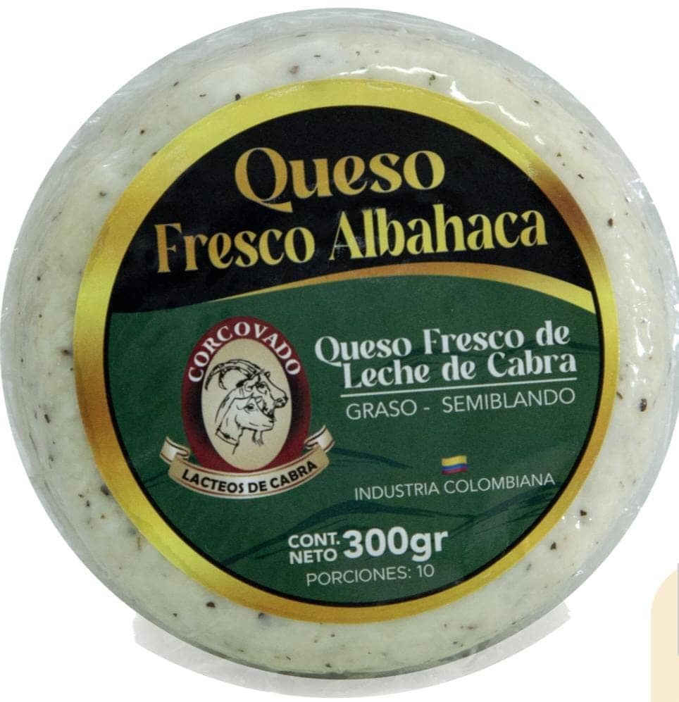 Queso Fresco de Leche de Cabra Albahaca