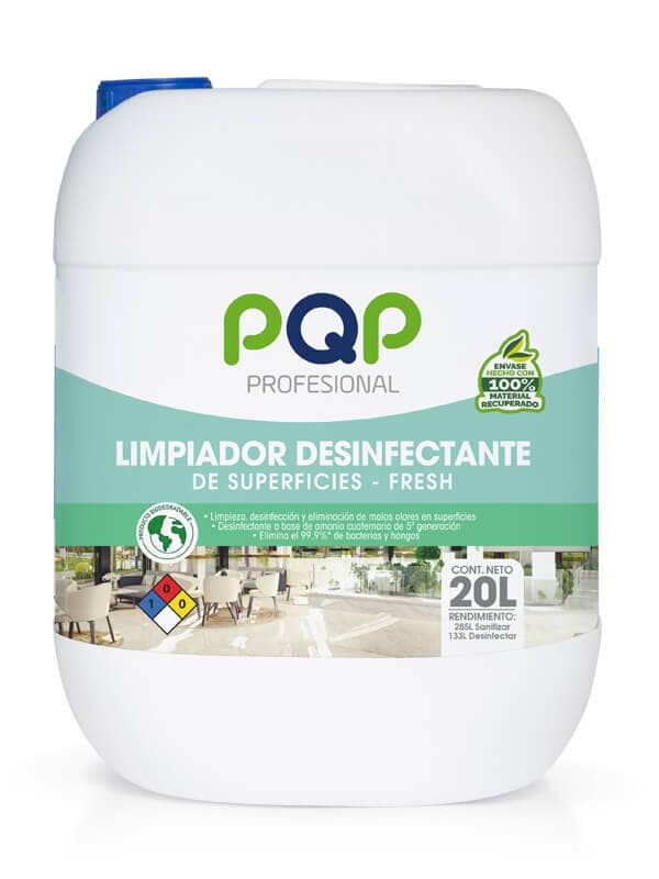 Limpiador Fresh PQP Pro 20L – Desinfectante  para grandes superficies