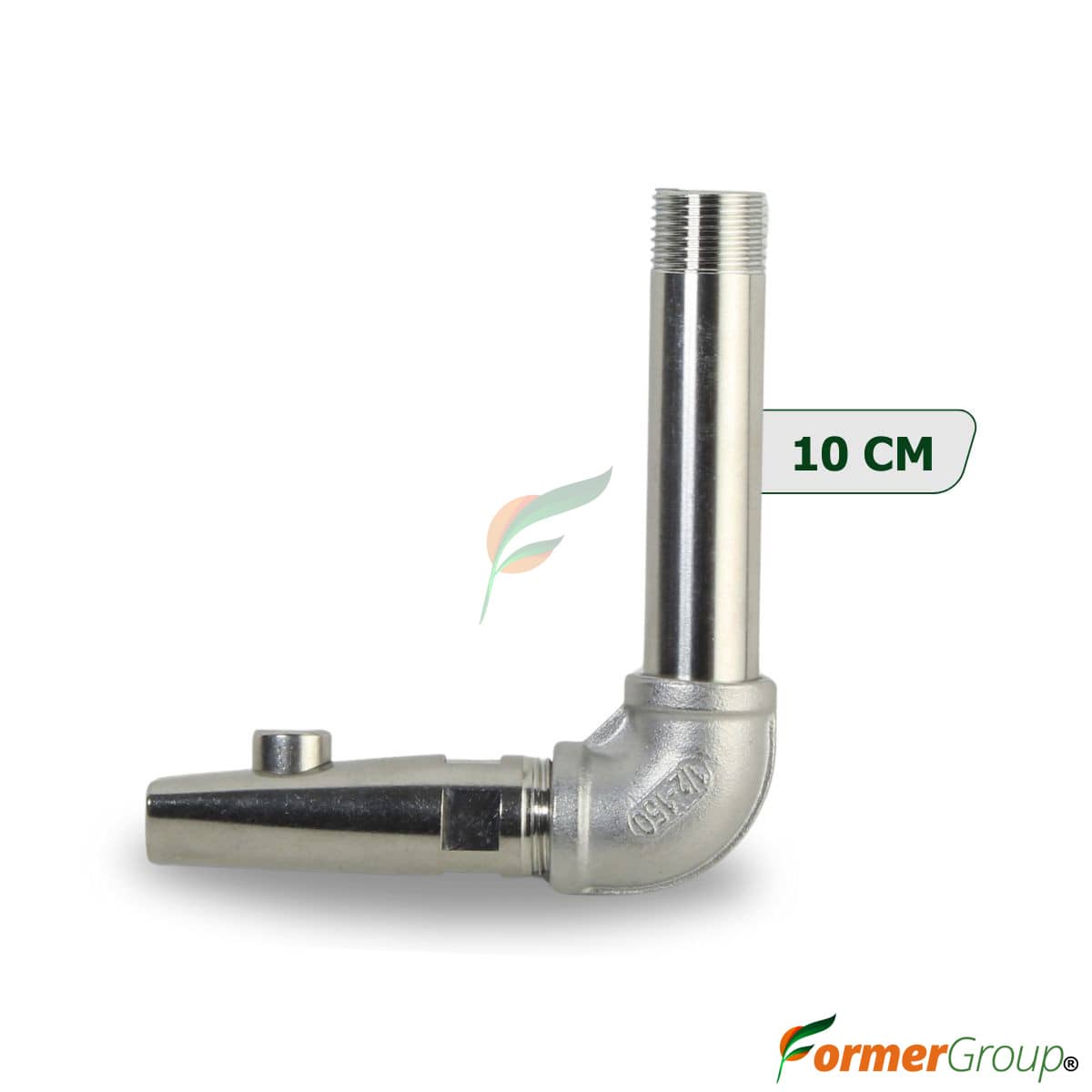 Kit Bebedero Cerdas Botón 1/2 Codo Tubo 10cm Acero