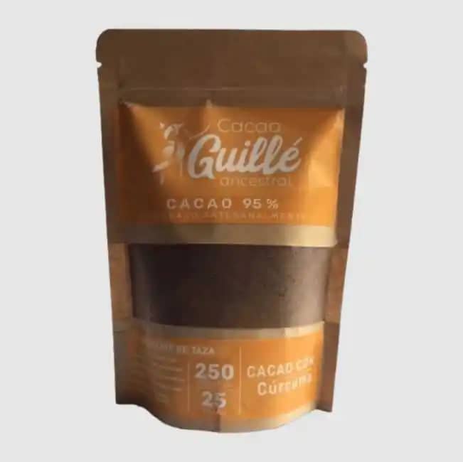 Cacao puro de taza al 95% con curcuma x 250 gr