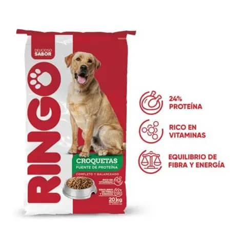 Ringo Croquetas 20 kg | Nutrición completa para perros adultos