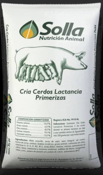 Alimento Cría Cerdos Primerizas x 40 Kg