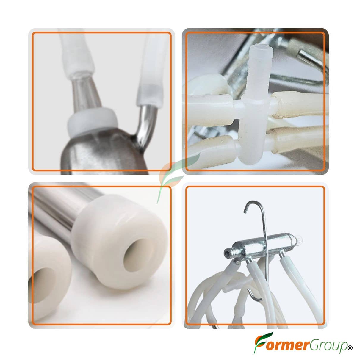 Pezoneras para Máquina de Ordeño a Pistón – Kit Completo en Acero Inoxidar