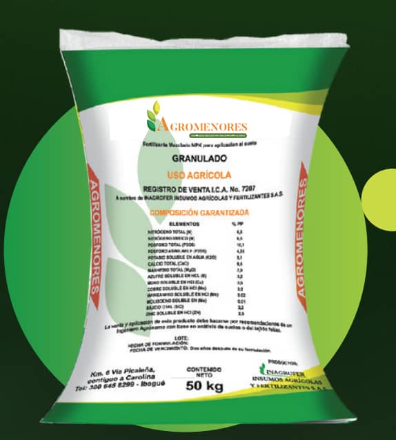 Fertilizante Agromenores x 50 Kg