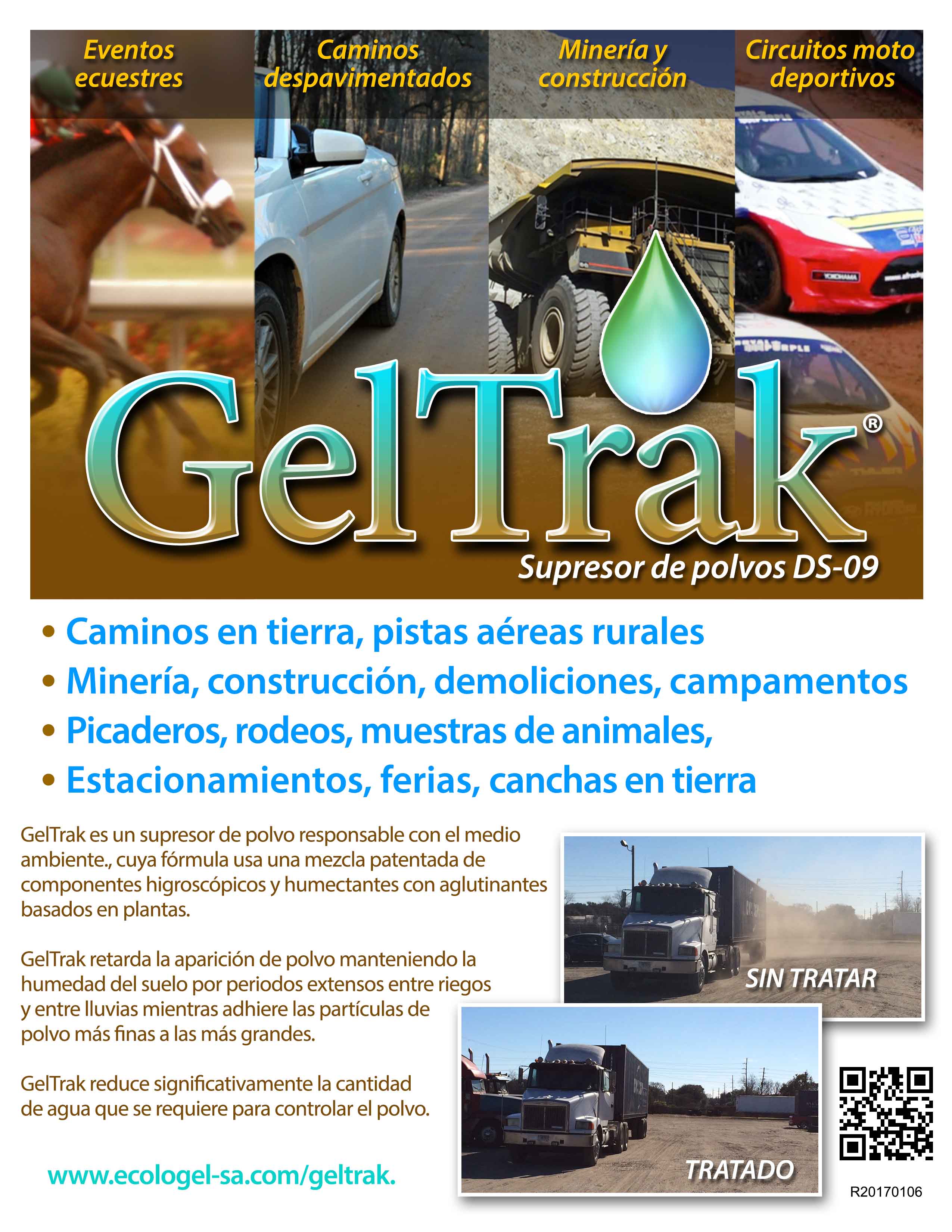 Supresor de polvo GelTrak Barril x 208 Lt