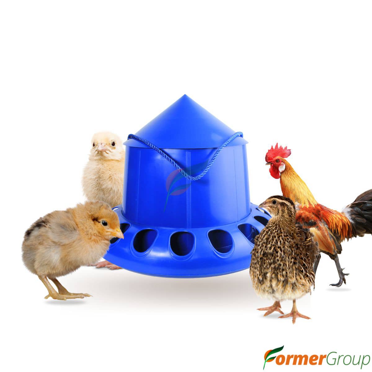 Comedero azul para aves 4 kg