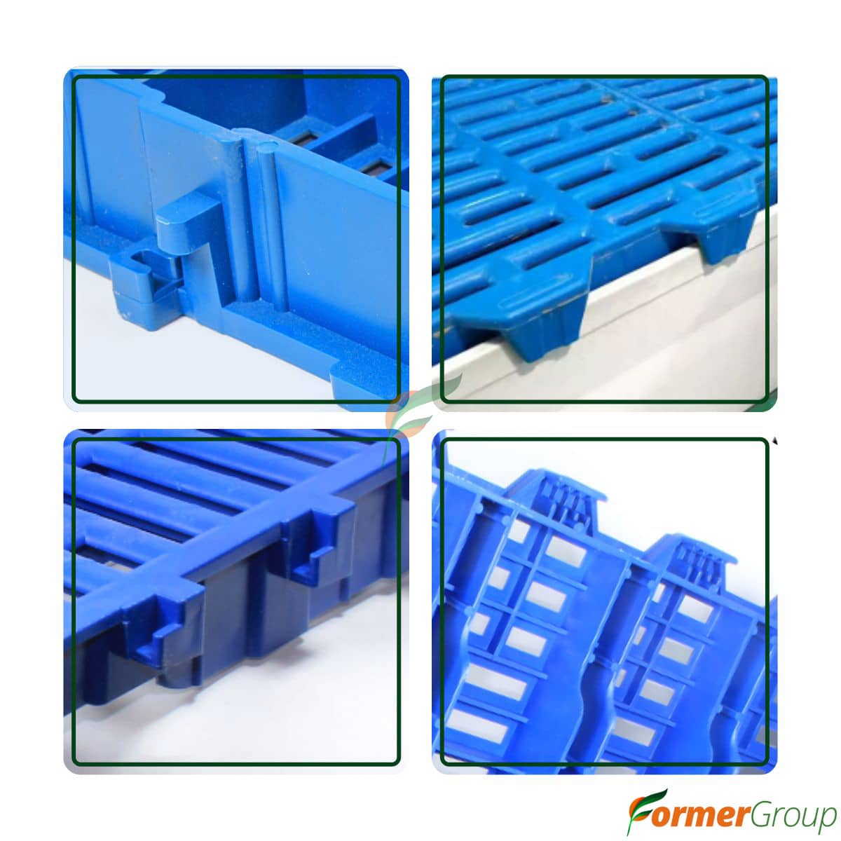 Estiba Plástica 60x60 Cerdos Antideslizante