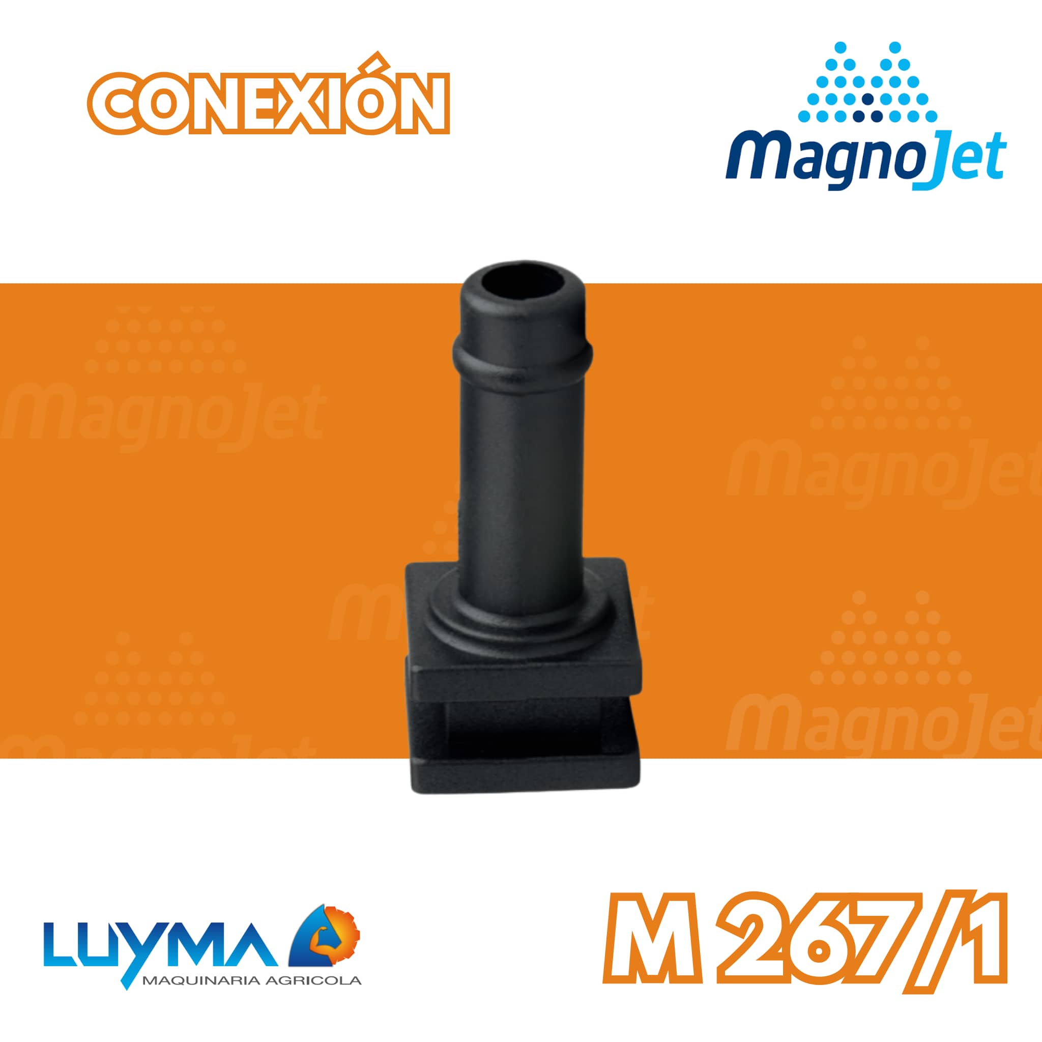 Conexión Recta Magnojet M267/1 1/4 Gas p/Manguera 1/2