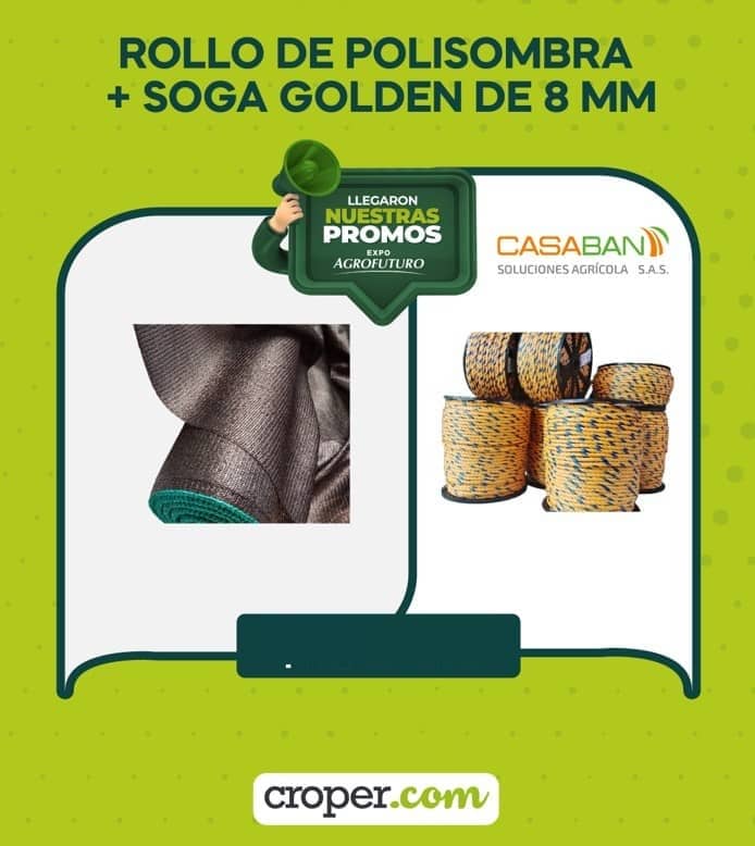 Rollo de polisombra + Soga golden de 8 mm