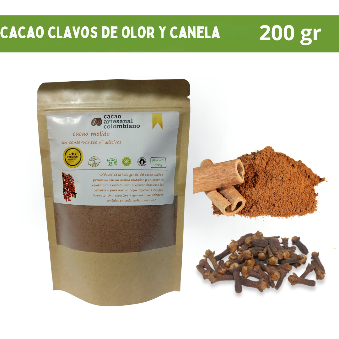 Cacao sabor canela y clavos de olor x 200 Gr