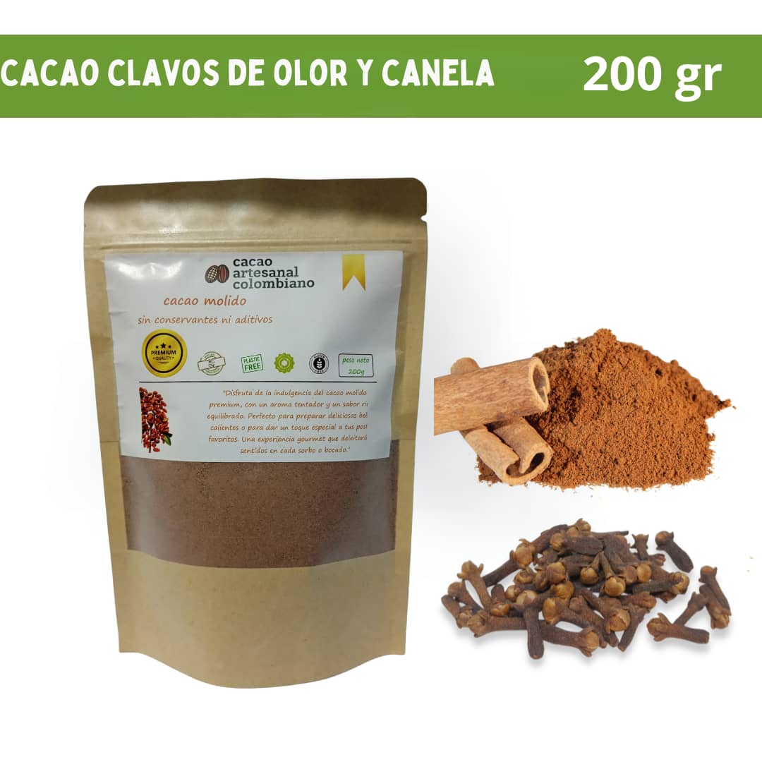 Cacao sabor canela y clavos de olor x 200 Gr