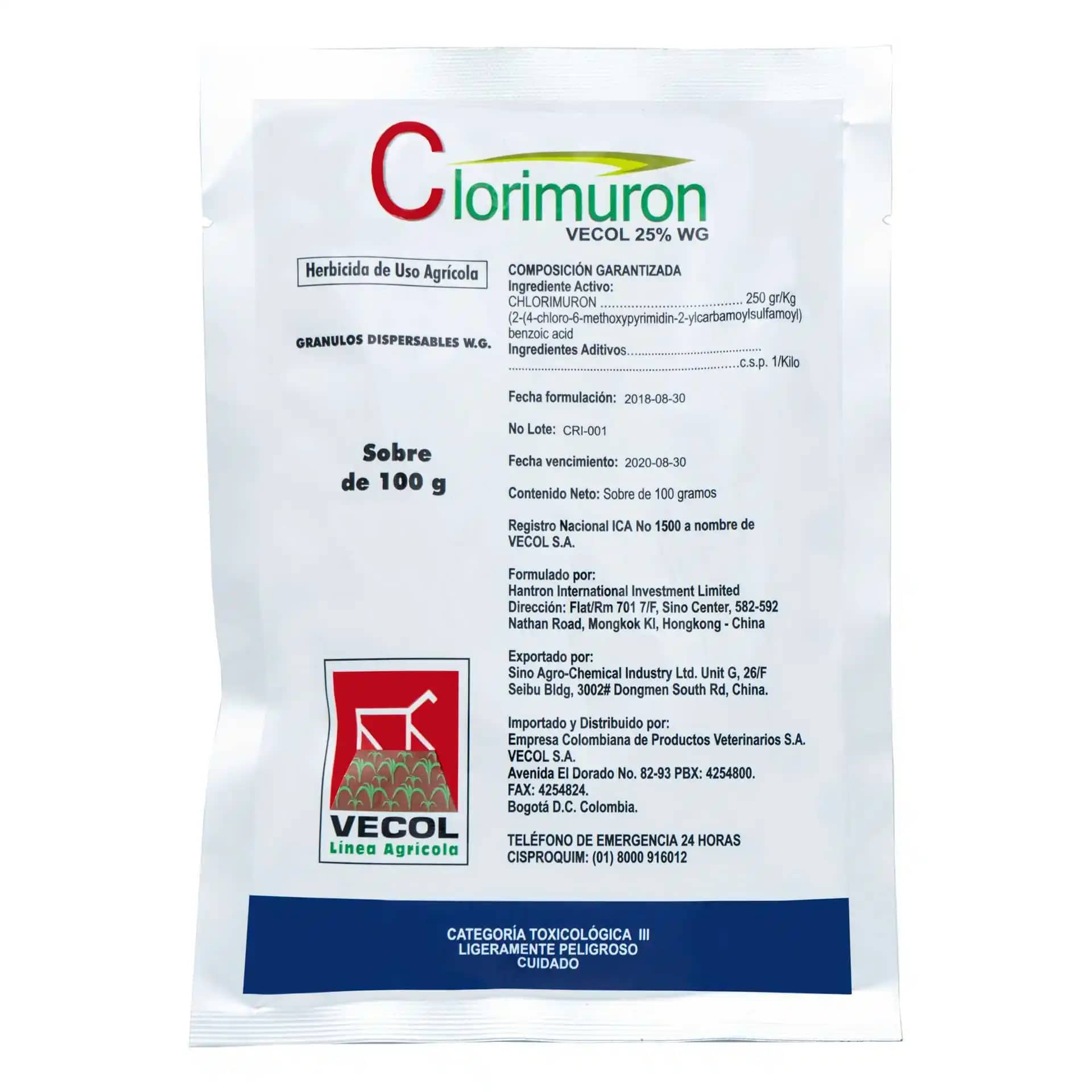 Herbicida Clorimuron 25% WG x 50 Gr