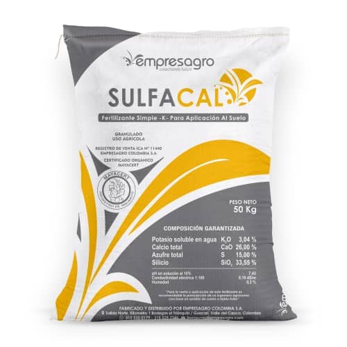 Fertilizante Sulfacal bulto por 50 kilogramos