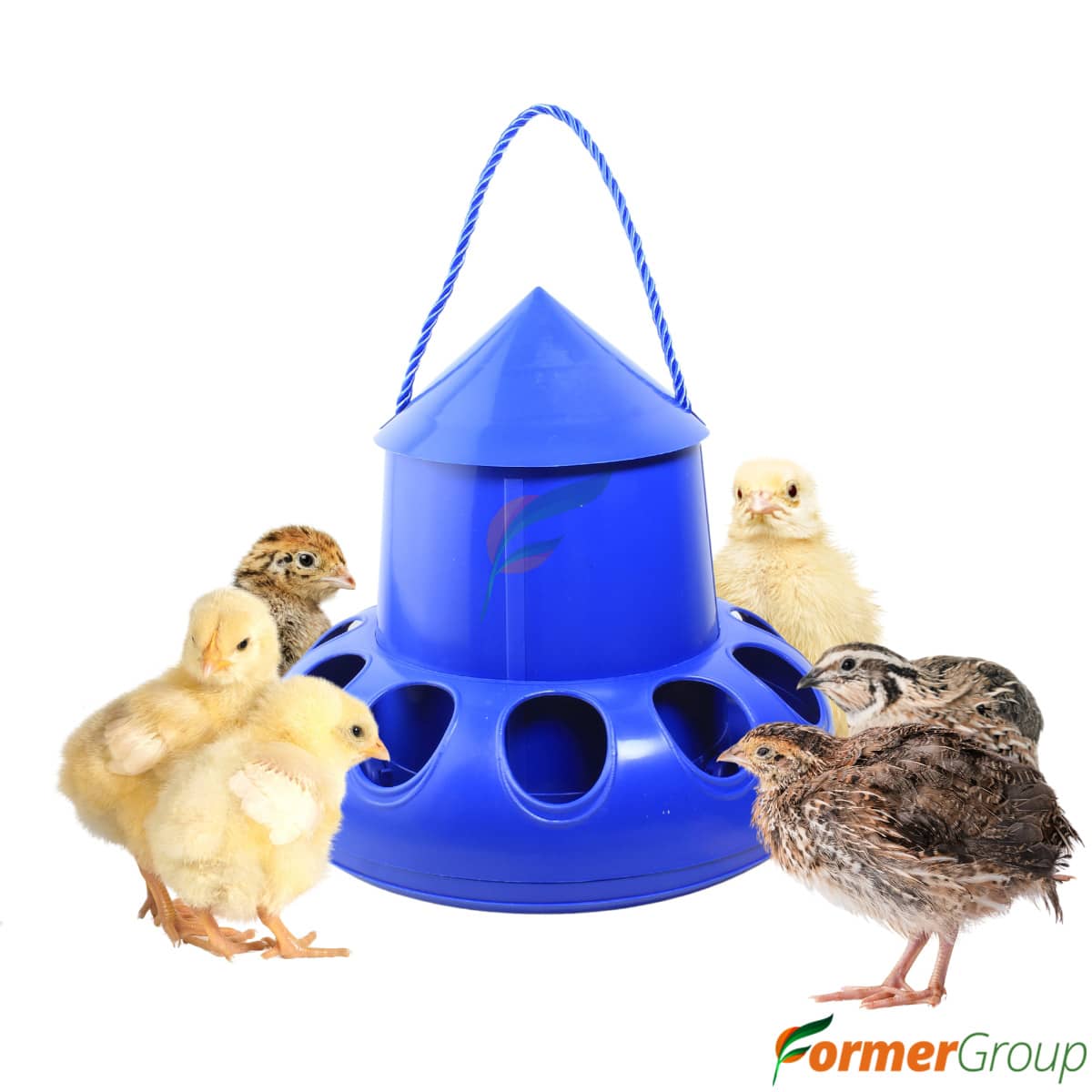 Comedero azul para aves 2 kg