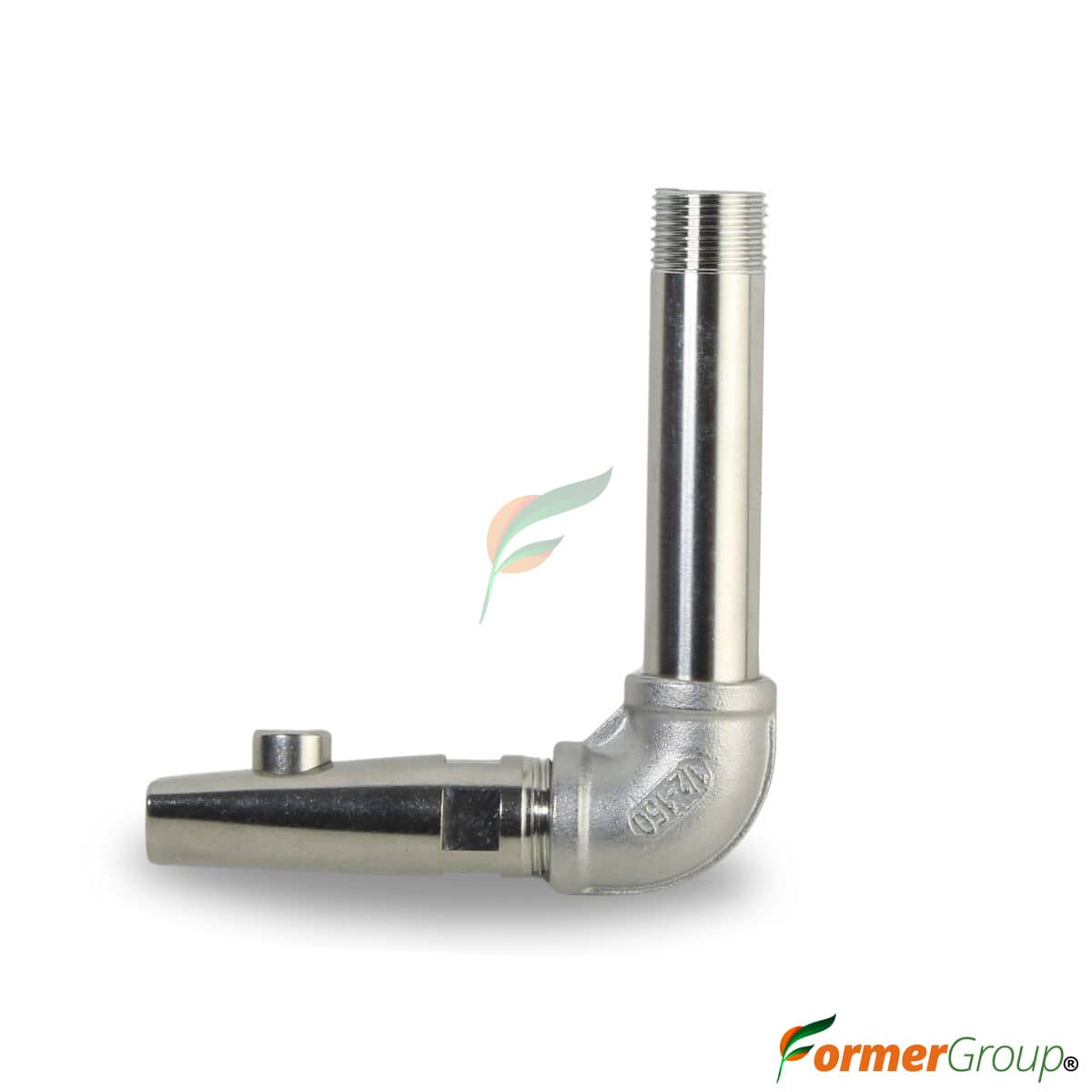 Kit Bebedero Cerdas Botón 1/2 Codo Tubo 10cm Acero