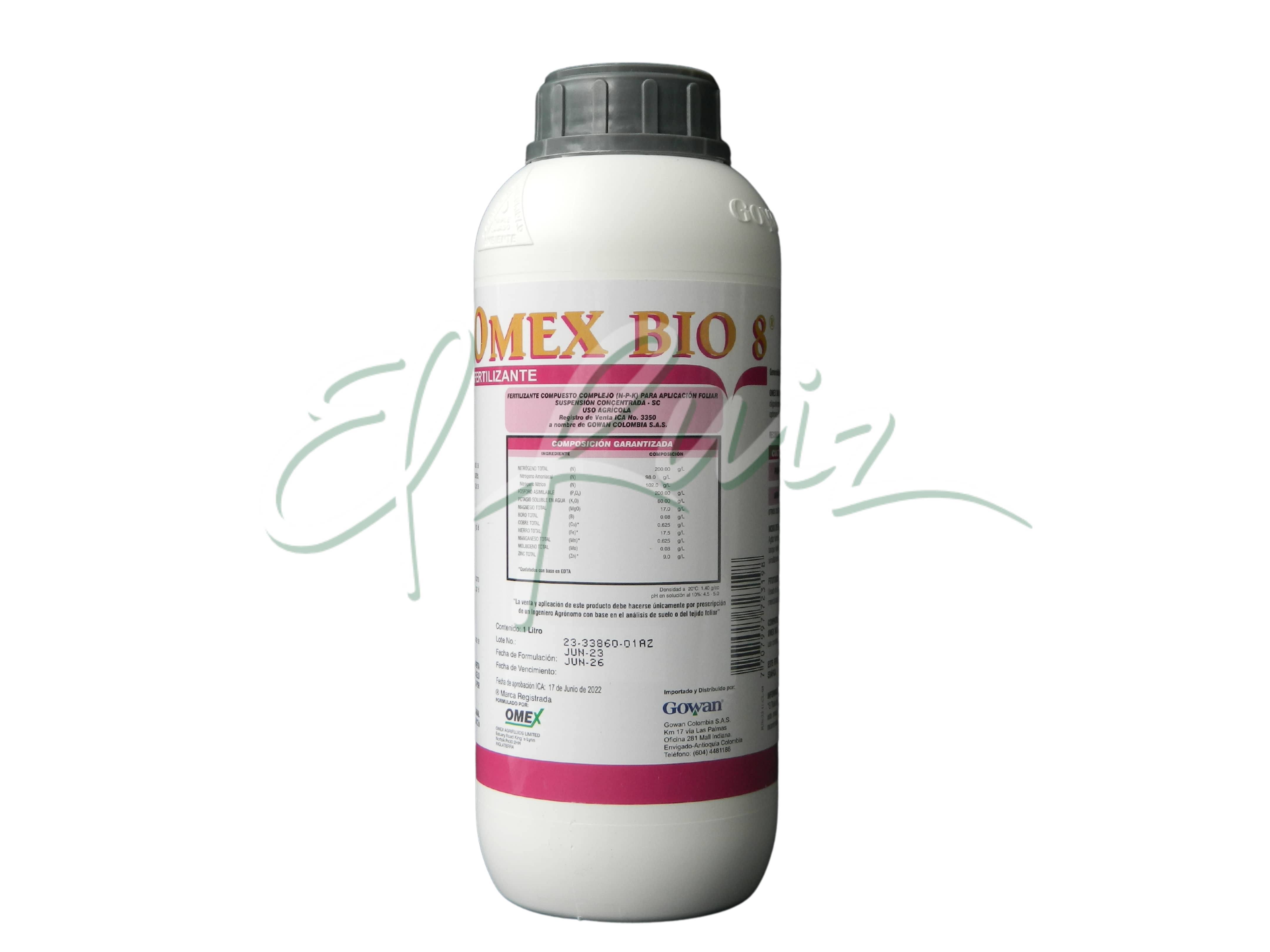 Fertilizante Omex Bio 8 x 1 Lt - Gowan