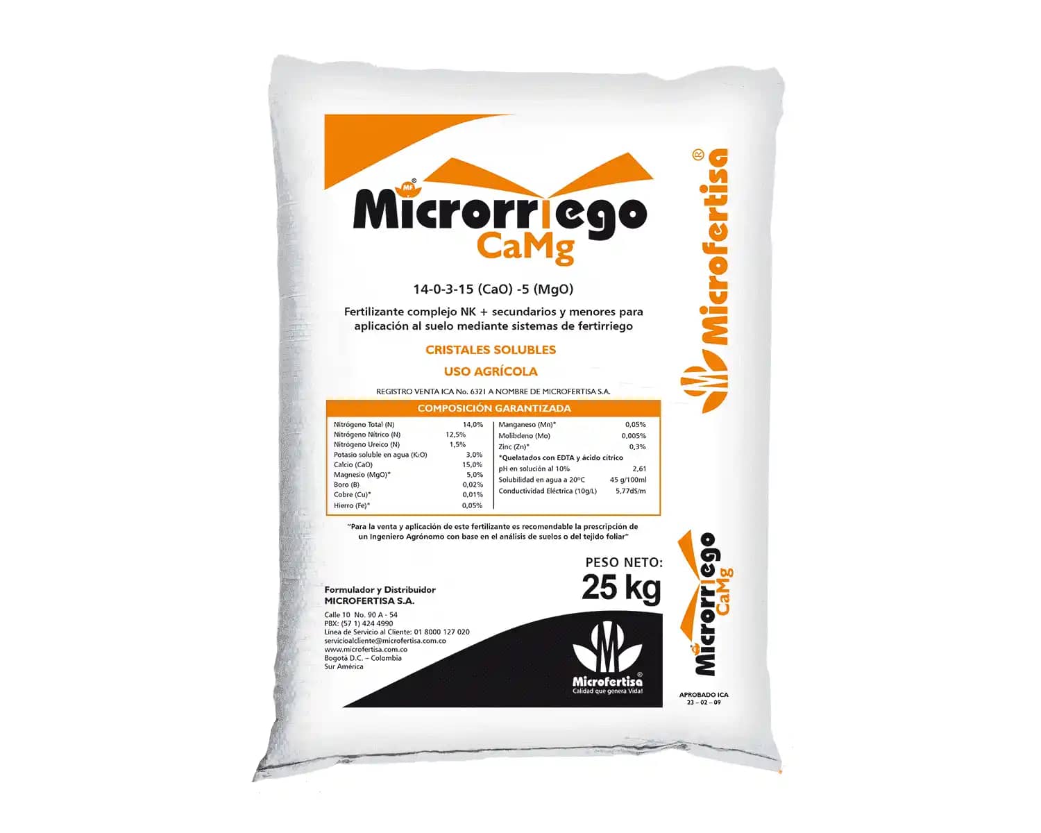 Fertilizante soluble Microrriego Camg x 25kg. Agru