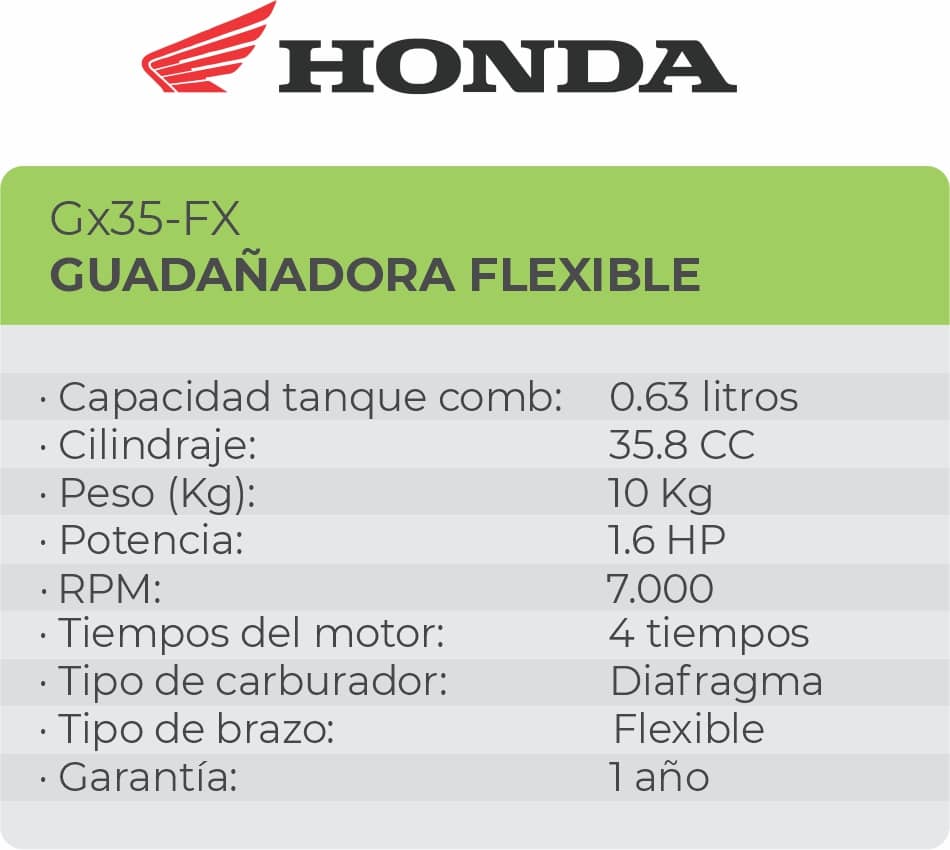 Guadaña Flexible 4 tiempos GX35 Honda