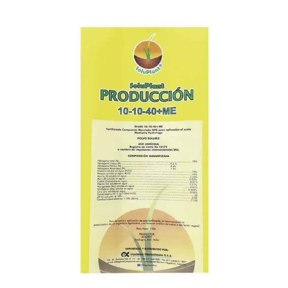 Fertilizante Soluplant Producción x 25 Kg