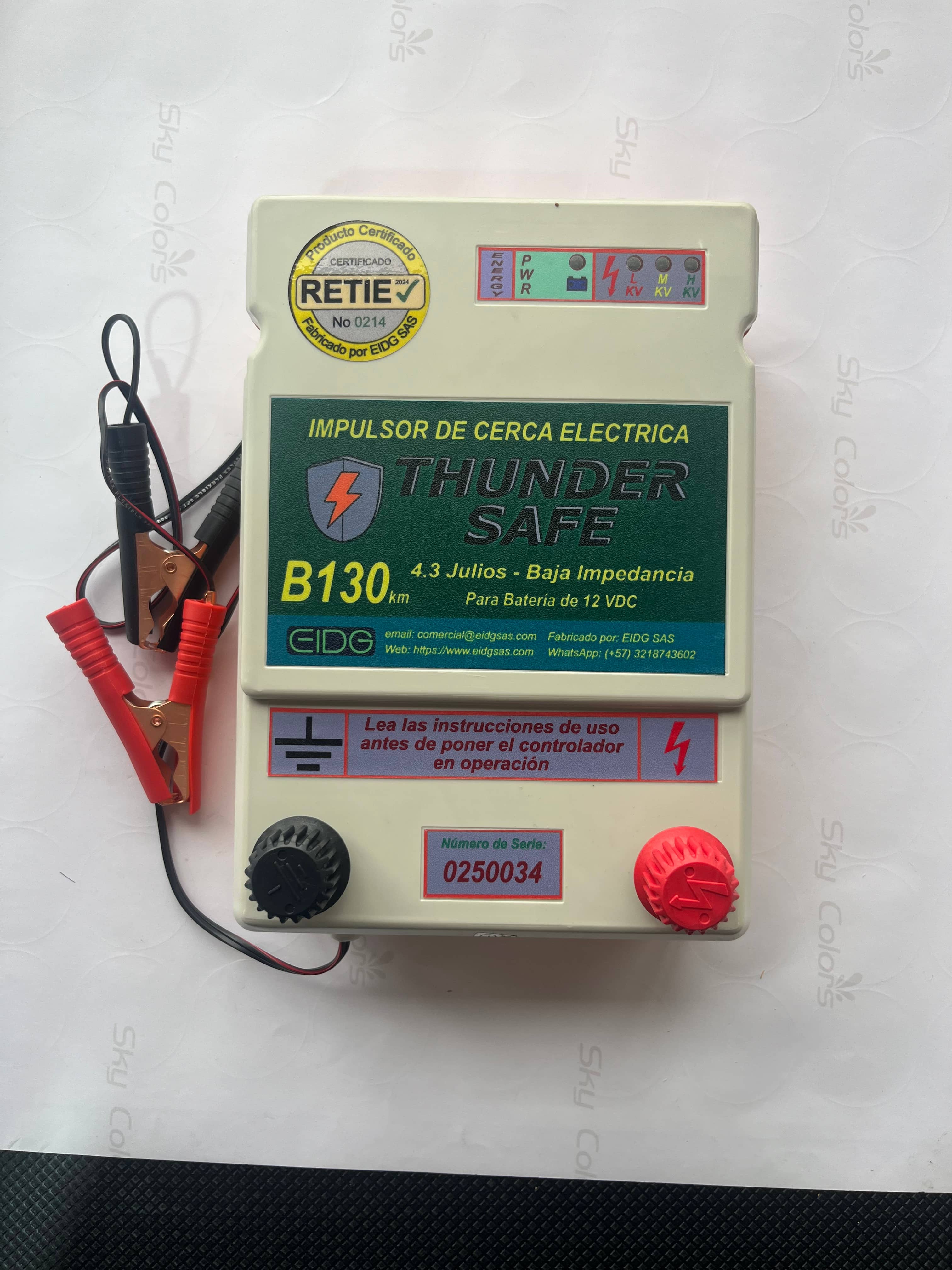 Impulsor de Cerca Eléctrica Thunder Safe B130