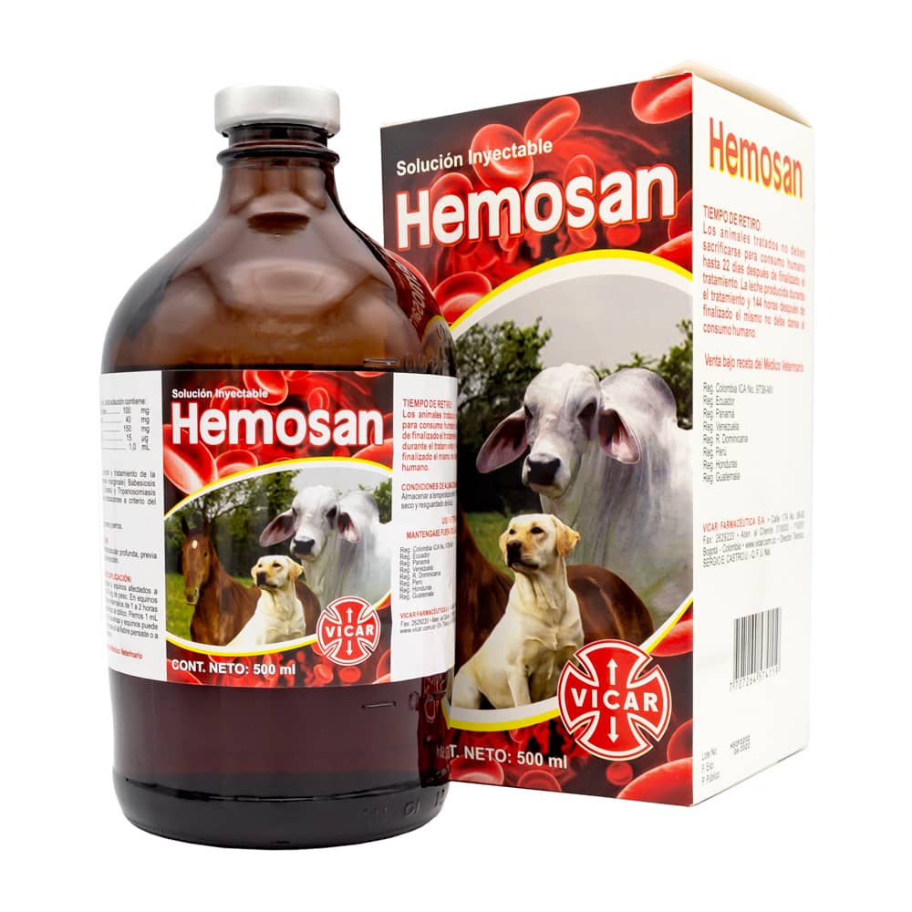 Hemosan 500 ml | Control de Anaplasmosis y Babesiosis